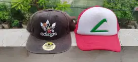 Topi Snapback Adidas Basket Mickey Mouse (Bonus Topi Jaring Pokemon)