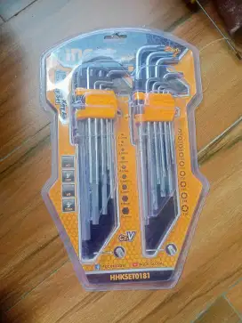 Info Kunci L bintang Long Hex & Torx key 18 pcs set