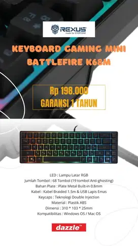 Keyboard Rexus K68M membran