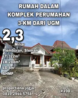 RUMAH DALAM PERUMAHAN 3-KM DARI UGM