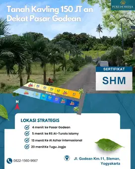 Kavling Pinggir Jalan Godean Dekat Kampus dan RS di Jogja