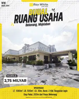 Dijual Ruang Usaha Bangunan Joglo Di Bekonang, Mojolaban