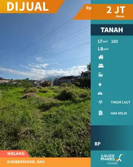 Dijual Tanah Kavling Di Sumbersekar, Kec. Dau Malang (OLX740)