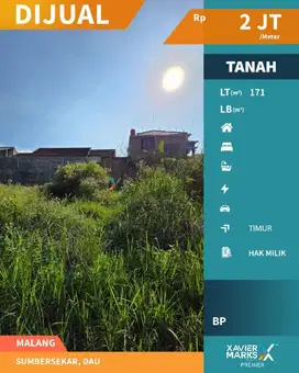 Dijual Tanah Kavling Di Sumbersekar, Kec. Dau Malang (OLX739)