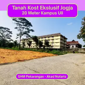 Tanah Jogja Cocok Bangun Kost, 20 Meter Kampus UII, 400 Jutaan