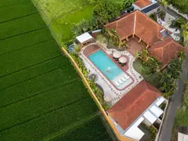 DIJUAL VILLA VIEW SAWAH LOKASI DEKAT PANTAI KEDUNGU BALI