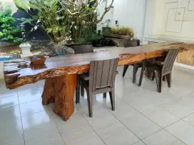 Dinning set kayu lada asli