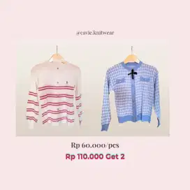 Cardigan Rajut Wanita Premium - Lengan Panjang