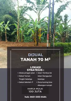 Kavling pinggir Jalan di Salatiga