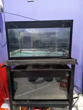 Aquarium set rak dan filter