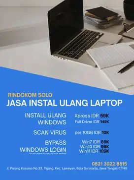 Install Ulang Laptop - Surakarta
