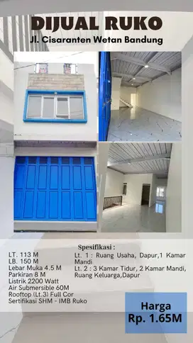 Ruko baru cisaranteun arcamanik kota bandung