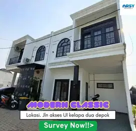 Rumah 2 lantai konsep Eropa at kelapa dua Depok harga mulai 900 jutaan