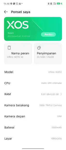 Infinix note 40 8/256
