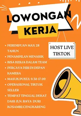 HOST LIVE TIKTOK (KONTAK KE NOMOR)