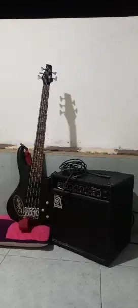 Ampli bass ampeg ba 108 v2 + bass custom 5-string