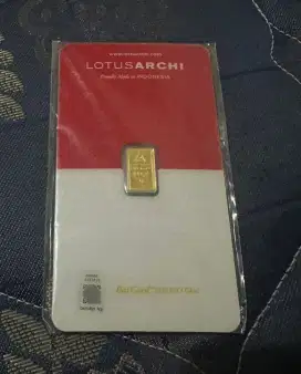 Jual emas logam mulia LM 1gram merk lotus archi