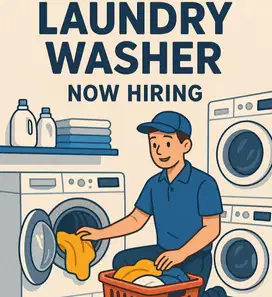 dicari tenaga cuci merangkap admin laundry