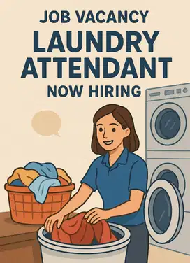 dicari tenaga cuci merangkap admin laundry