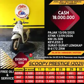 SCOOPY PRISETIGE 2021 ISTIMEWA PAJAK HIDUP REMOTE 2 CASH&KREDIT