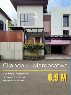 JUAL RUMAH MODERN TROPIS KOLAM AIR HANGAT  CILANDAK