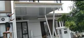 Canopy rangka bajaringan atap Alderon single