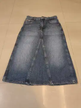 ZARA DENIM SKIRT WANITA ORIGINAL