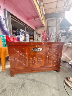 Buffet tv minimalis kayu 120 cm