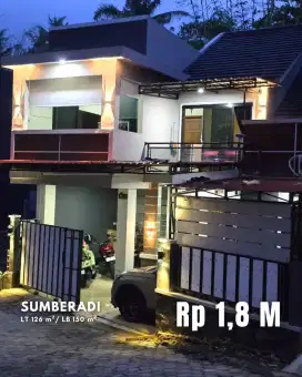 Dijual Rumah Mewah Bonus Furniture dekat Pasar Cebongan