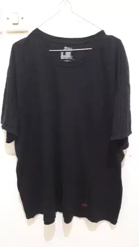 TSHIRT SUPREME X HANES  BASIC BLACK SIZE XL