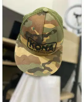 Topi camo army logo bordir KONA BREWING CO USA preloved