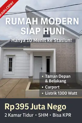 DIJUAL Rumah Baru Modern Siap Huni – Hanya 10 Menit ke Stasiun Citayam