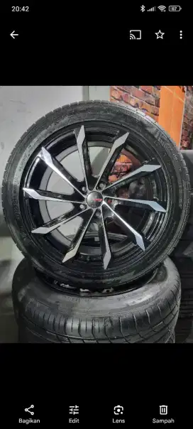 Velg + ban ring 18 pcd 5x114 like new