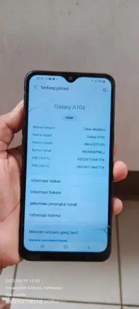 Samsung a10s   2/32  mnus retak normal smua lah