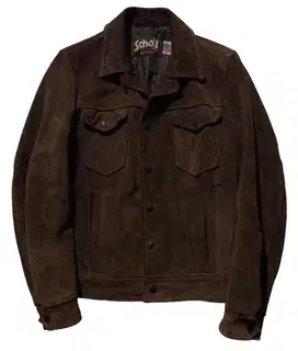 Schott 1980s Type III Suede Leather Trucker Jacket ‘Made In USA’