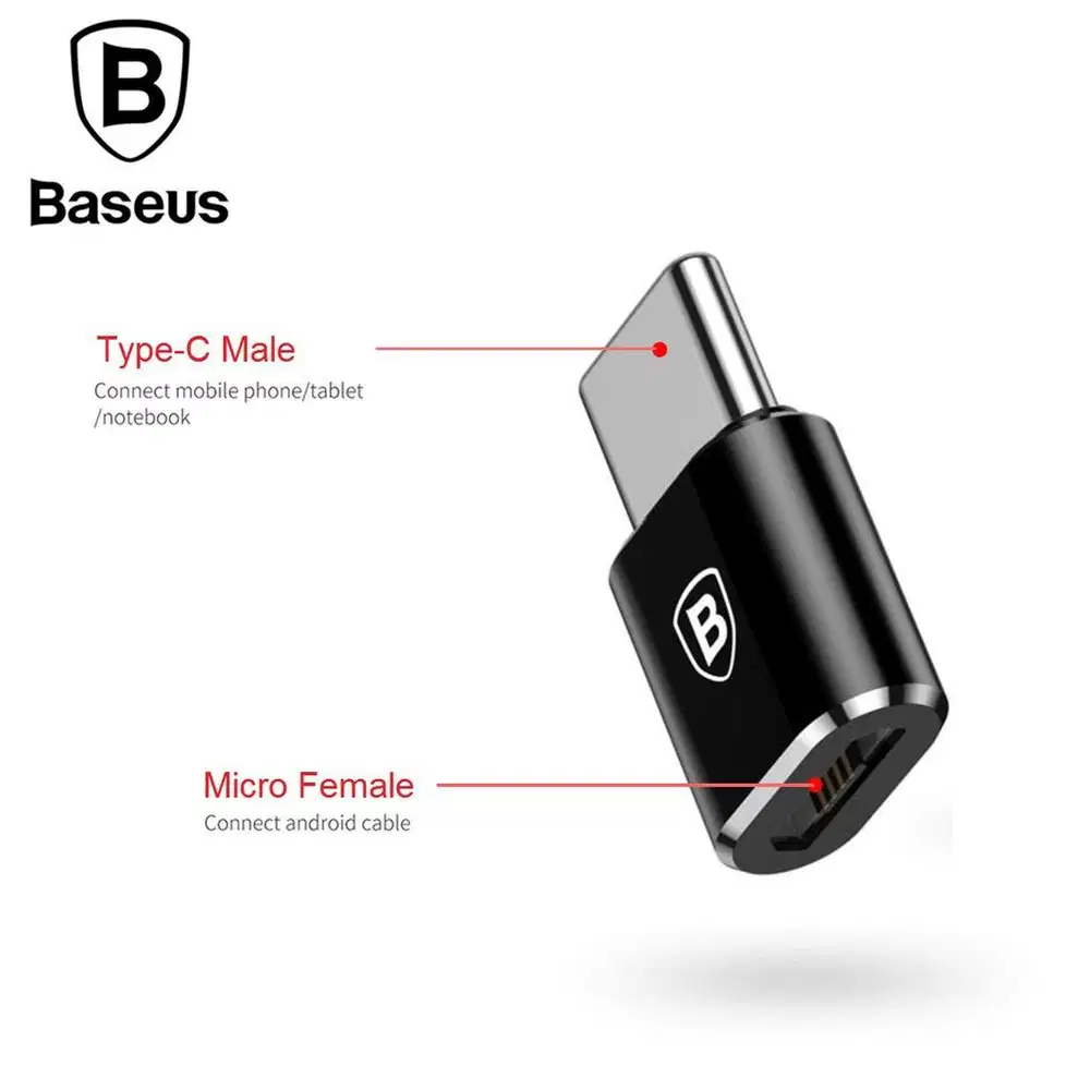 Baseus Mini OTG Adapter Charger Type C to USB, Micro to Type C
