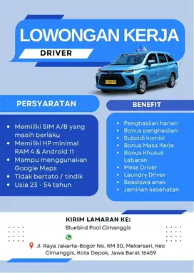 LOWONGAN KERJA Blue Bird Pool Cimanggis