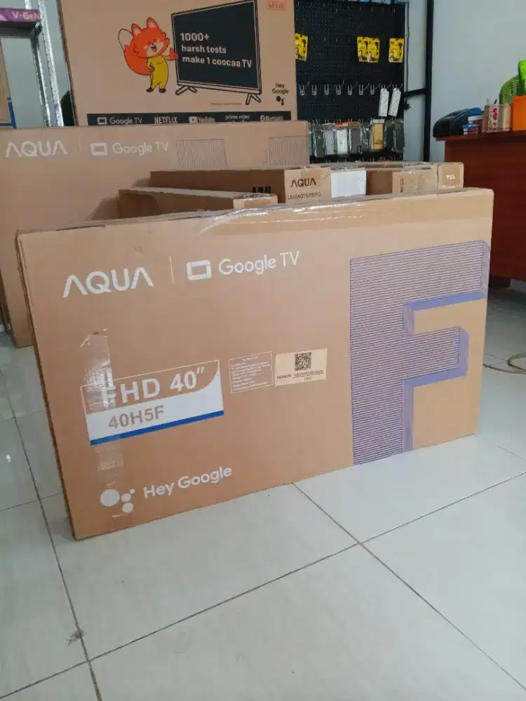 Bismillah AQUA 55 inc Googlee Tv 4k boskuu,siap antar sampai rumah