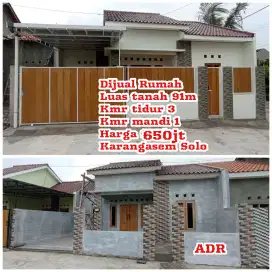 Dijual Rumah Karangasem Solo