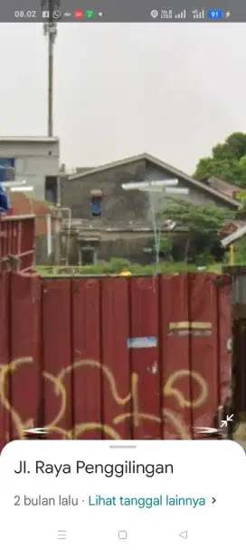 Disewakan lahan kosong strategis pinggir jalan penggilingan cakung
