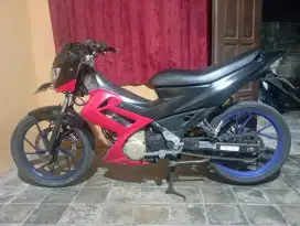 Dijual motor satria Fu St bolak balik aman th 2013 plat cantik
