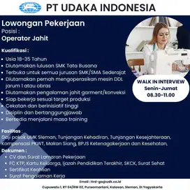 Lowongan Penjahit