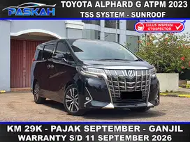 BUNGA=4.5% PAJAK=SEPTEMBER Km=29k Alphard G ATPM 2023 alphard g 2023