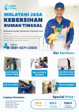 Jasa cleaning service. Warnen, general cleaning