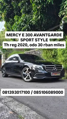 MERCY E300 AVANTGARDE SPORT STYLE
Th Registrasi :2020, odo 30 rb miles