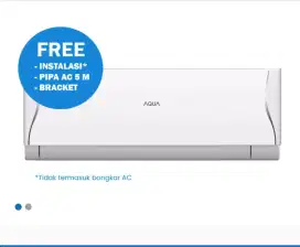 AQUA AC SPLIT 1/2 PK STANDARD WHITE