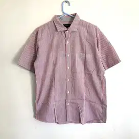 Kemeja pendek salur eurogene stripe shirt uniqlo dickies redkap zara