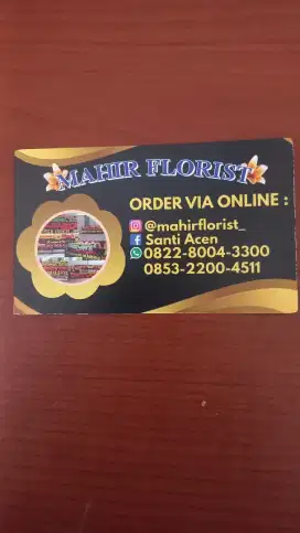 Oven order papan ucapan nya mahir florist