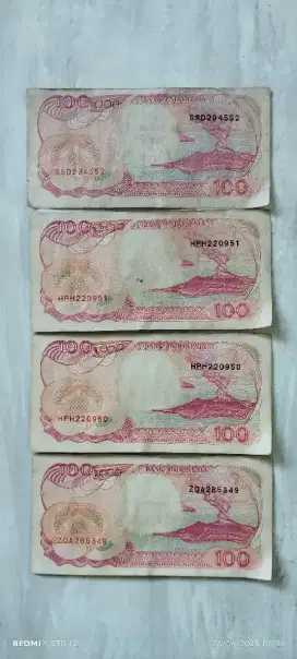 Uang kertas 100 rupiah Cetakan tahun 1992 SERI