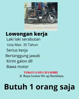 Lowongan kurir galon